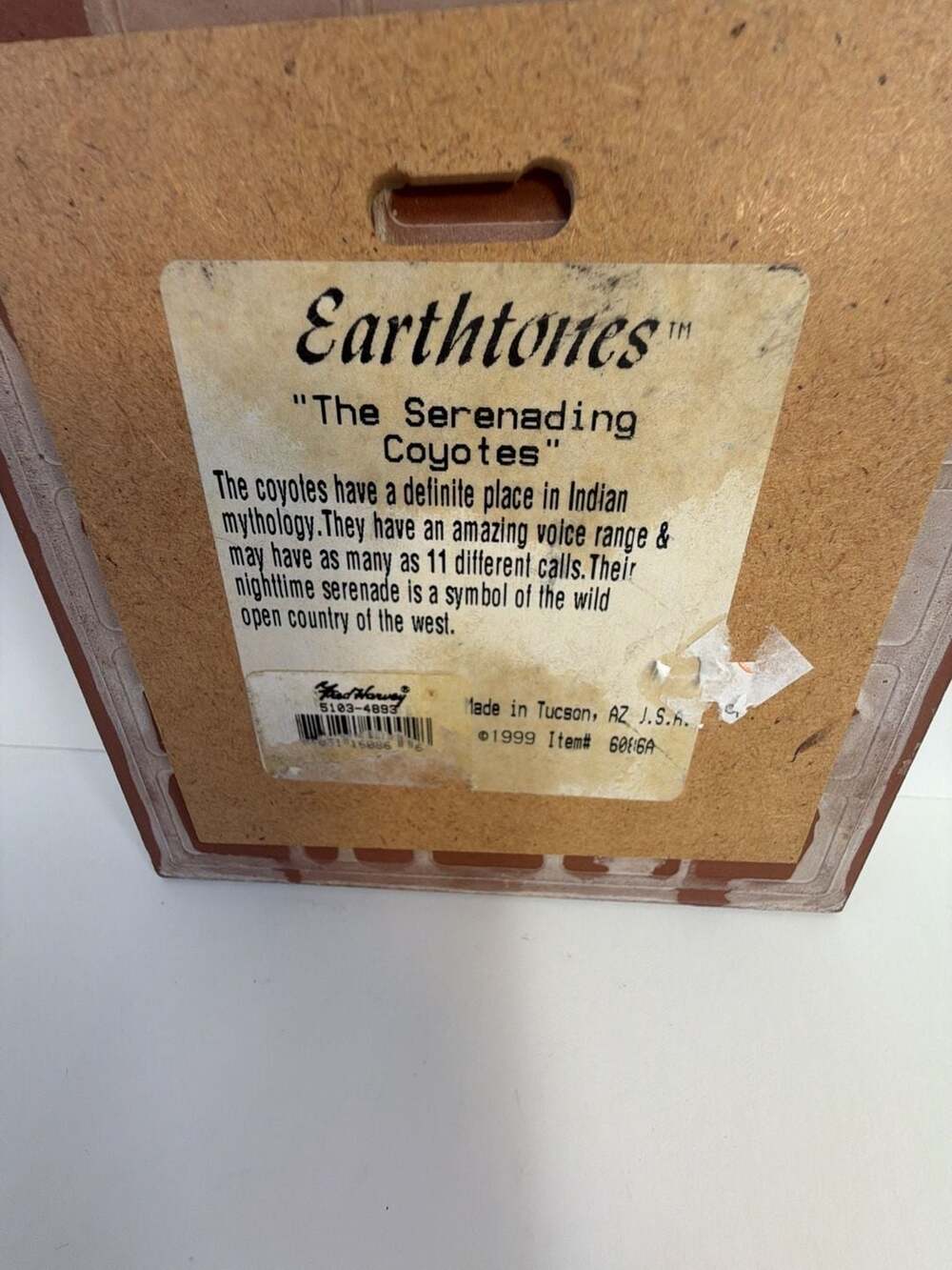 Krit Earthtones The Serenading Coyotes Southwest Ceramic Wall Tile 1999 - Picture 4 of 6